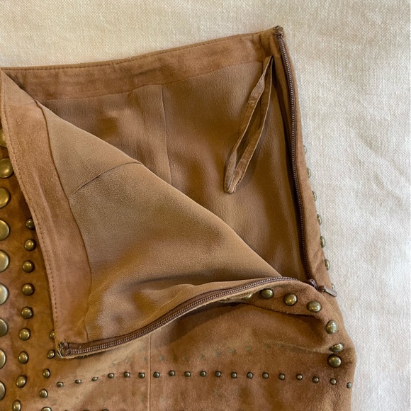 Haute Hippie barely been worn leather studded skirt - Picture 4 of 6